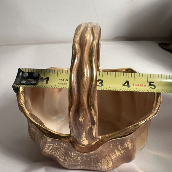 Stangl Granada Gold Porcelain Basket 3621 Hand Painted - Picture 11 of 12